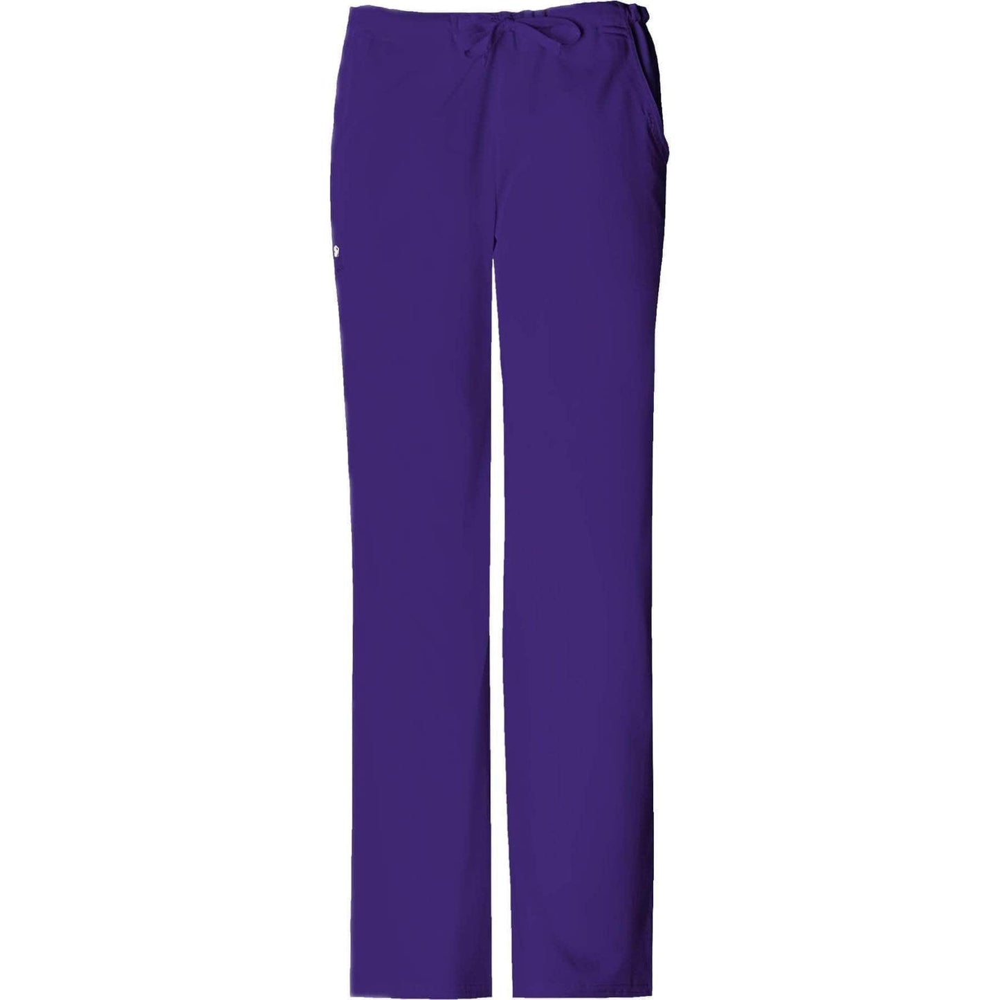 Cherokee Scrubs Pants Cherokee Luxe 1066 Scrubs Pants Women's Low Rise Straight Leg Drawstring Nu-Grape
