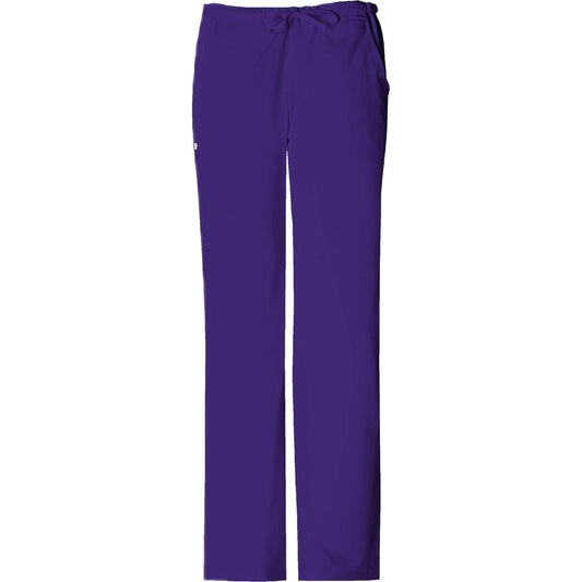 Cherokee Scrubs Pants Cherokee Luxe 1066 Scrubs Pants Women's Low Rise Straight Leg Drawstring Nu-Grape
