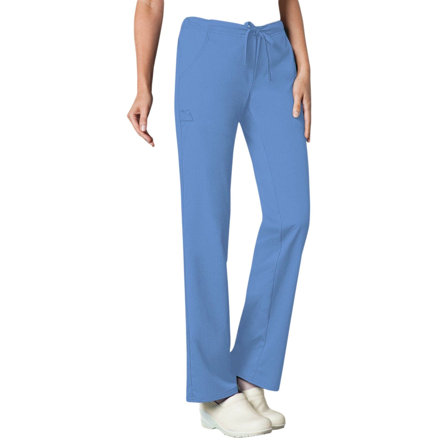 Cherokee Scrubs Pants 2XL / Regular Length Cherokee Luxe 1066 Scrubs Pants Womens Low Rise Straight Leg Drawstring Ciel Blue