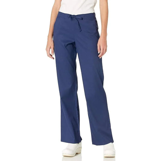 Cherokee Scrubs Pants Cherokee Luxe 1066 Scrubs Pants Womens Low Rise Straight Leg Drawstring Navy