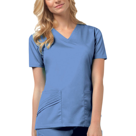 Cherokee Scrubs Top XL Cherokee Luxe 1845 Scrubs Top Womens V-Neck Ceil Blue