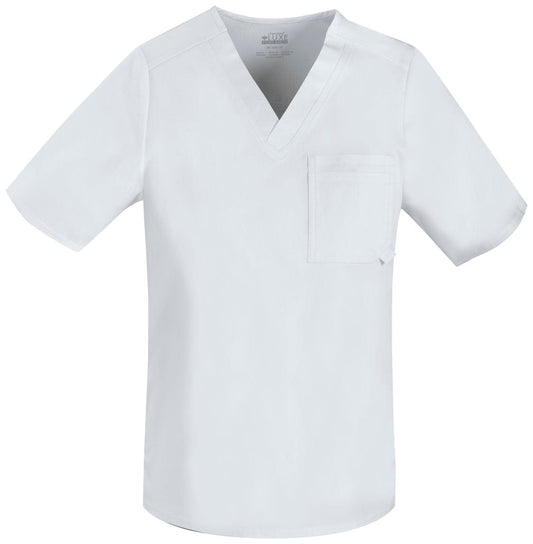 Cherokee Scrubs Top 3XL Cherokee Luxe 1929 Scrubs Top Mens V-Neck White