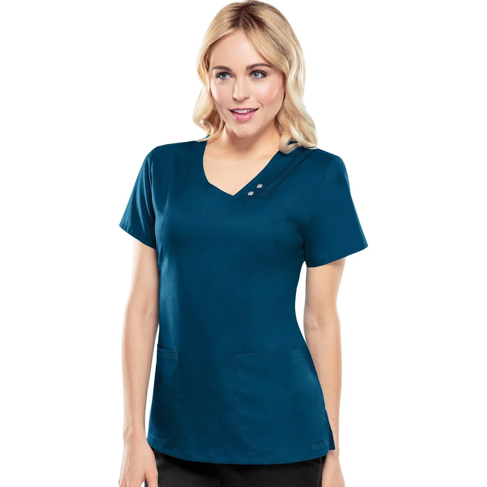 Cherokee Scrubs Top XS Cherokee Luxe 1999 Scrubs Top Womens Caribbean Blue