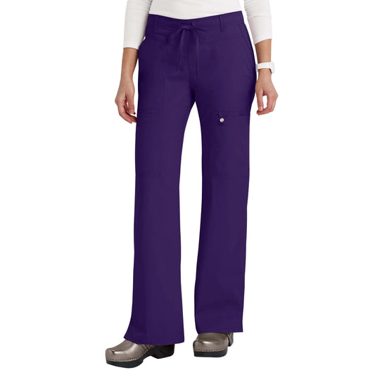 Cherokee Cherokee LUXE Scrubs Low Rise Flare Leg Drawstring Cargo Pant Elastic Waste