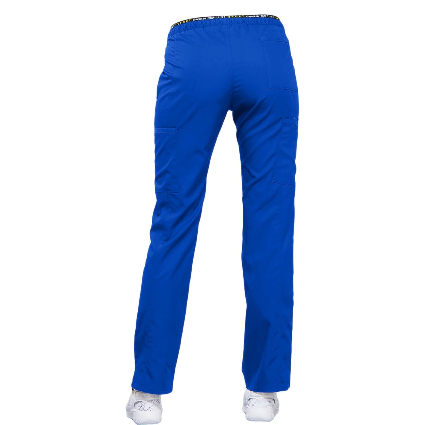 Cherokee Scrubs Pants Cherokee Luxe Mid Rise Straight Leg Pull-on Pant in Galaxy Blue
