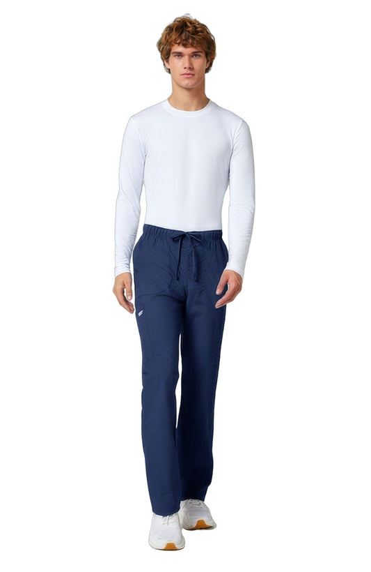 Cherokee WW190 Navy XS - WW Professionals Mens Mens Tapered Leg Drawstring Cargo - NAV