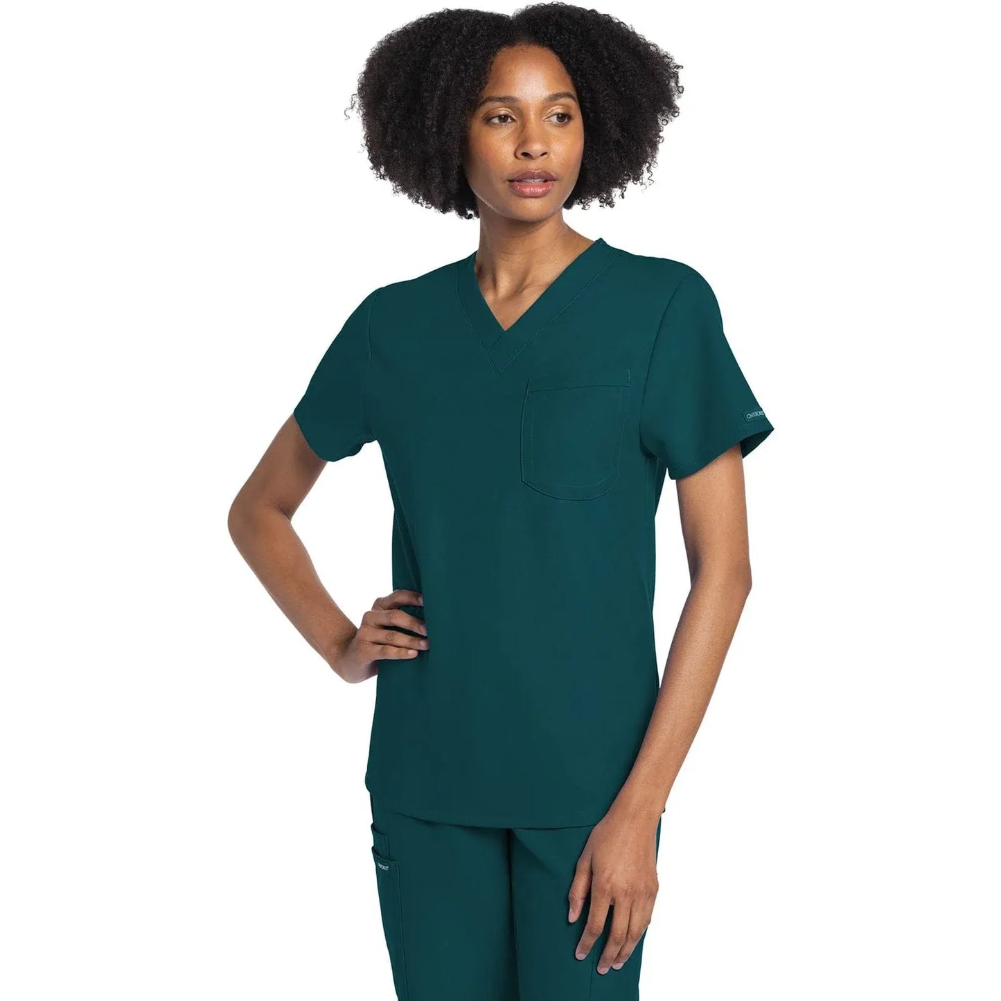 Cherokee Original Ultra CK778A Unisex V-Neck Top Unisex Top Caribbean Blue