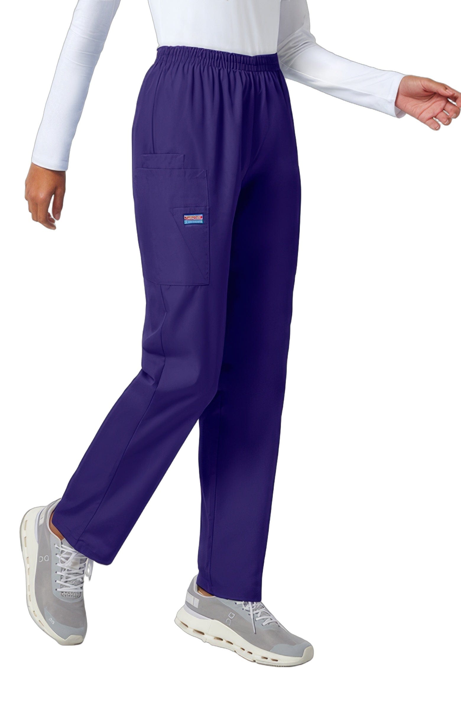 Cherokee W.Wear Scrubs NaturalRise Pants Pull On Cargo Reg. Grape XXS - GRPW