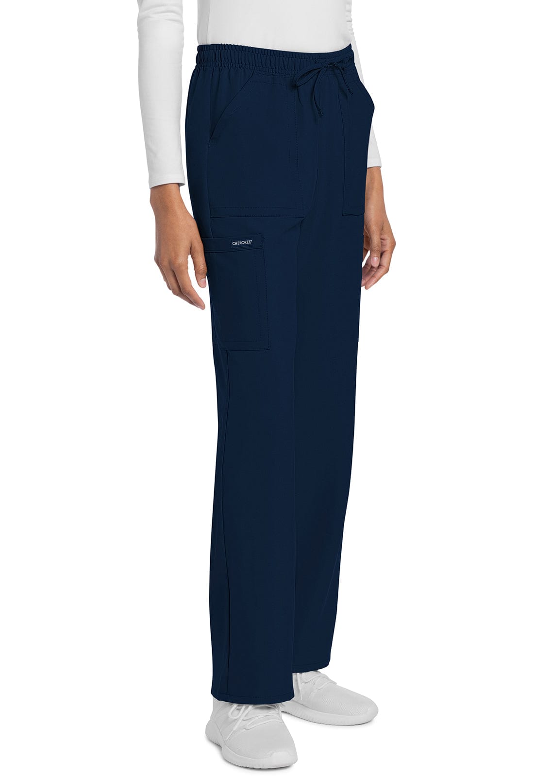 Cherokee Scrubs Pants Cherokee Originals Ultra CK272A City Straight Leg Trouser Women Scrubs Pant Navy