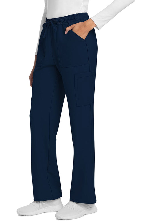 Cherokee Scrubs Pants XS Cherokee Originals Ultra CK272A City Straight Leg Trouser Women Scrubs Pant Navy