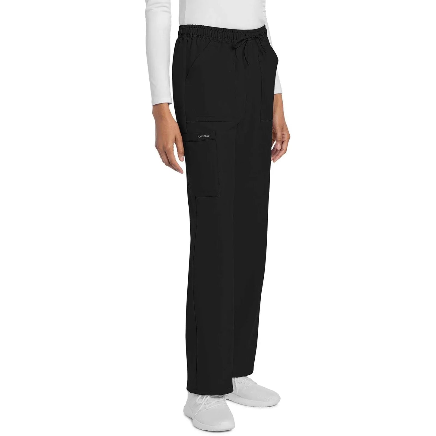 Cherokee Scrubs Pants Cherokee Originals Ultra CK272A City Straight Leg Trouser Women Pant Black
