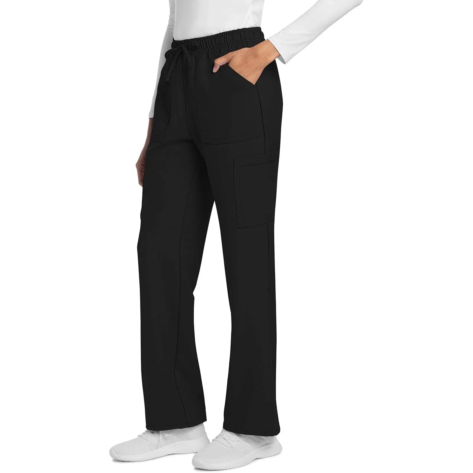 Cherokee Scrubs Pants 6XL Cherokee Originals Ultra CK272A City Straight Leg Trouser Women Pant Black