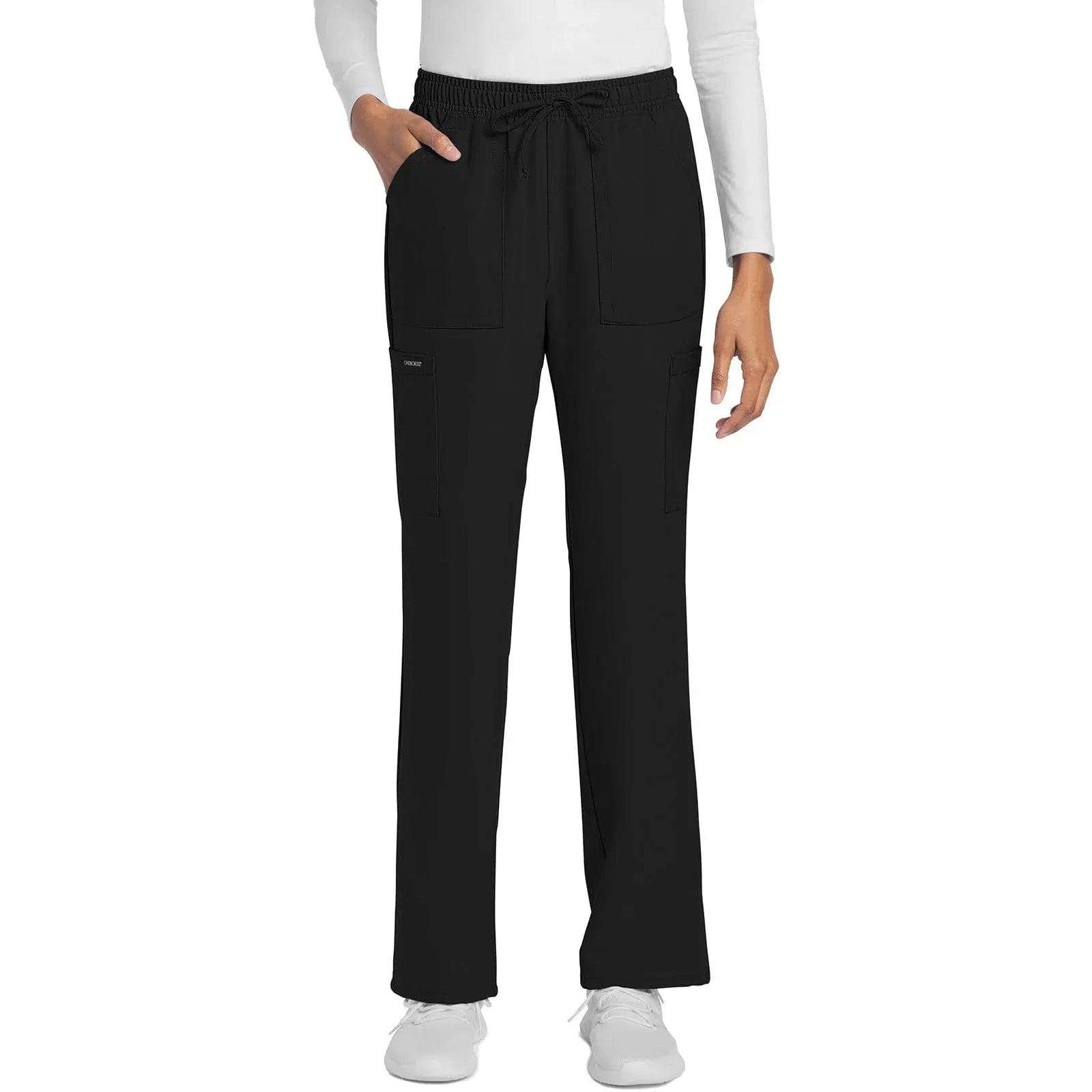 Cherokee Scrubs Pants Cherokee Originals Ultra CK272A City Straight Leg Trouser Women Pant Black