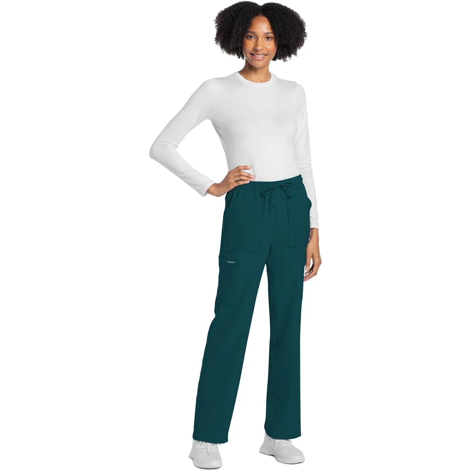 Cherokee Scrubs Pants Cherokee Originals Ultra CK272A City Straight Leg Women Scrubs Pant Caribbean Blue