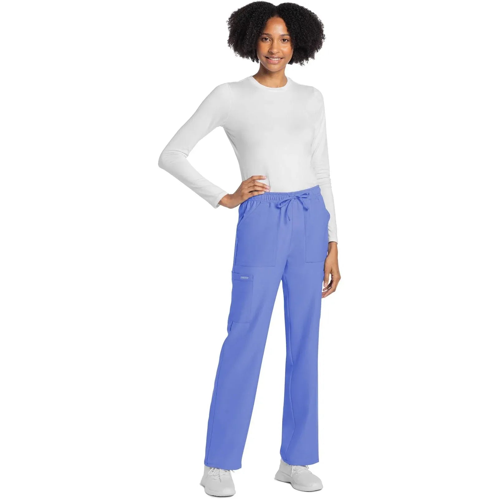 Cherokee Scrubs Pants Cherokee Originals Ultra CK272A City Straight Leg Women Scrubs Pant Ciel