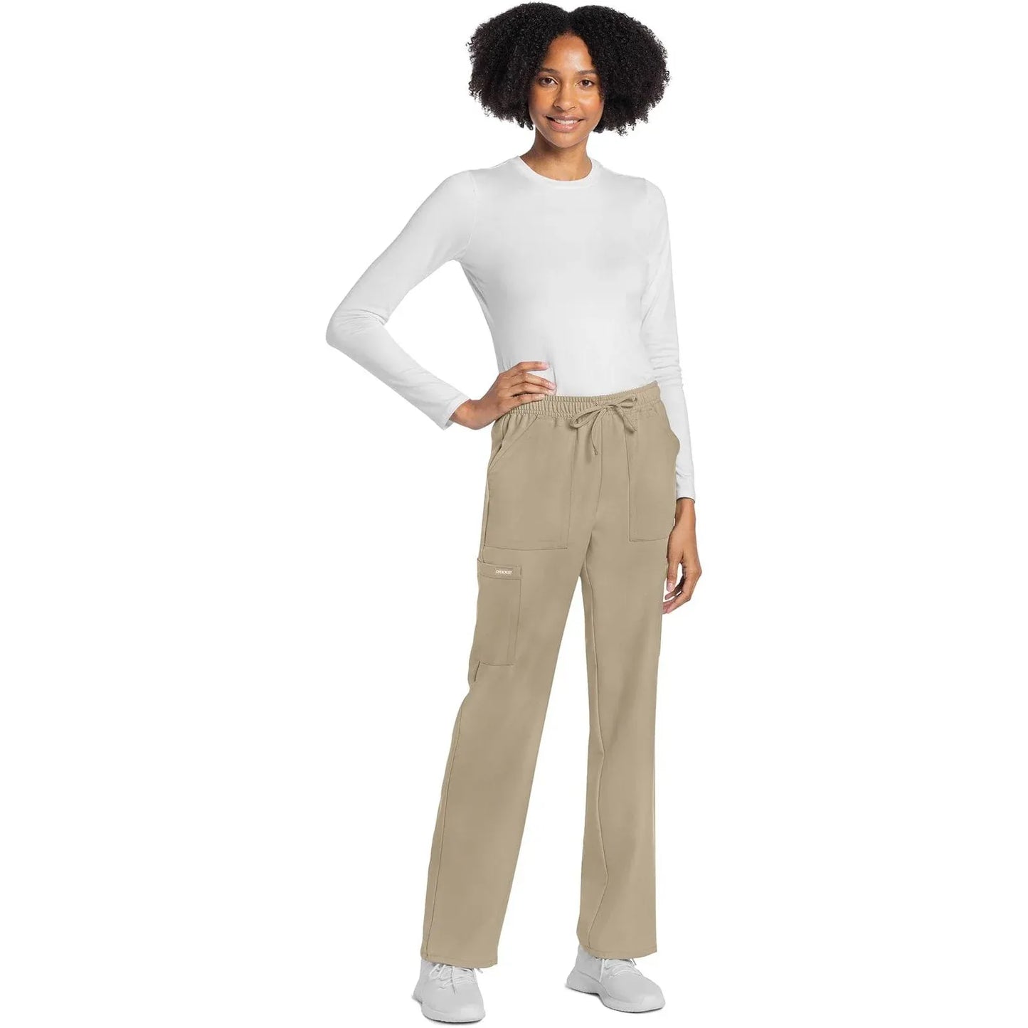 Cherokee Originals Ultra CK272A City Straight Leg Women Scrubs Pant Khaki