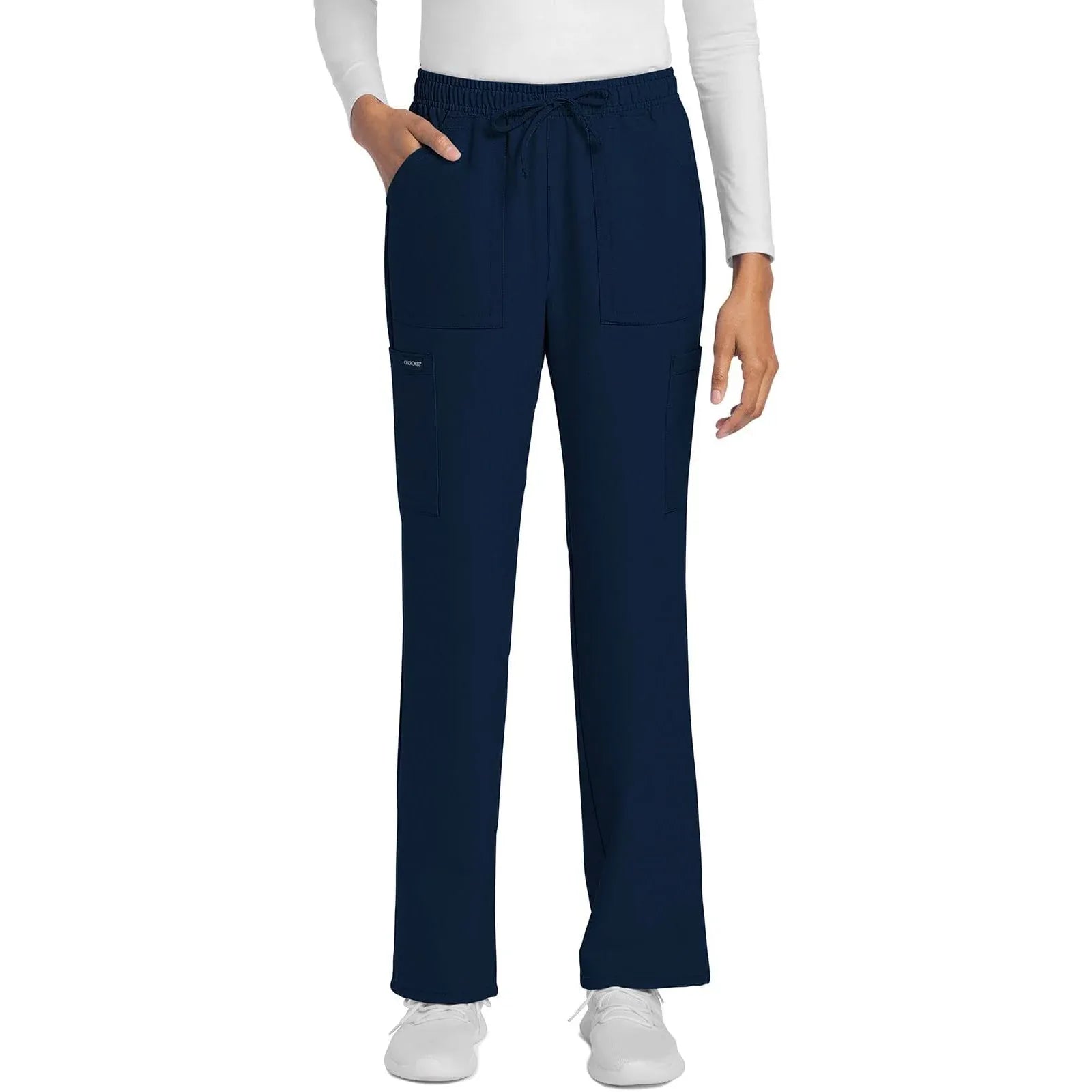 Cherokee Scrubs Pants Cherokee Originals Ultra CK272A City Straight Leg Trouser Women Scrubs Pant Navy