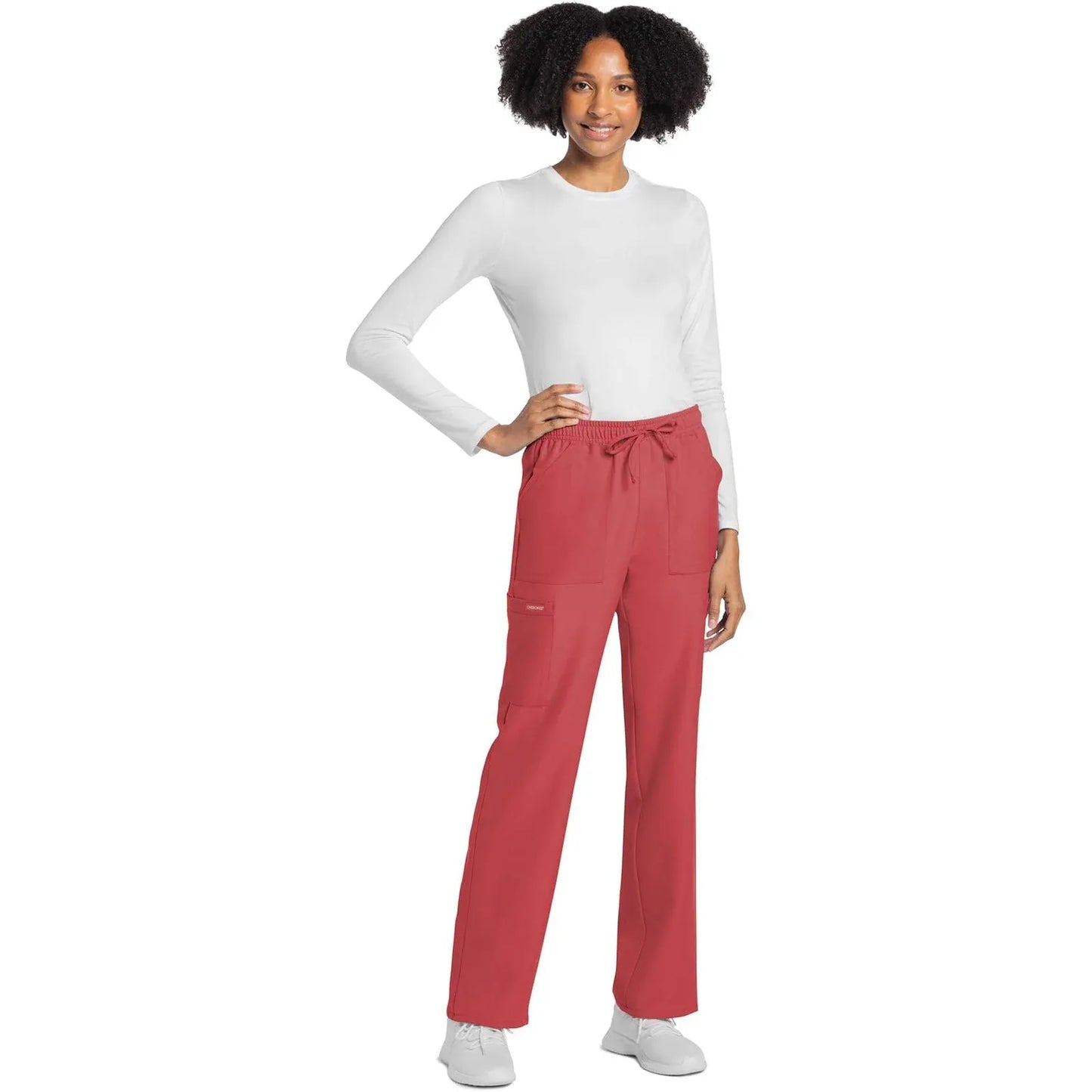 Cherokee Scrubs Pants Cherokee Originals Ultra CK272A City Straight Leg Women Scrubs Pant Spiced Coral