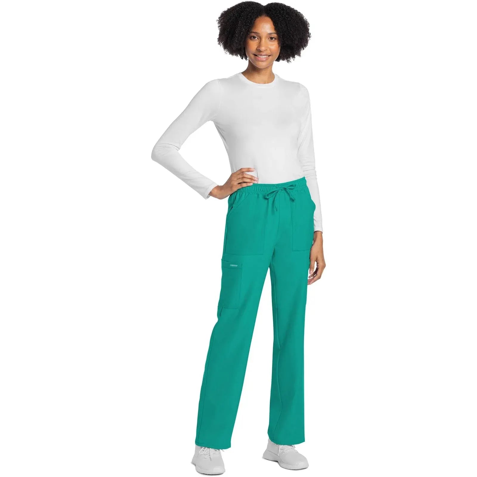 Cherokee Scrubs Pants Cherokee Originals Ultra CK272A City Straight Leg Women Scrubs Pant Teal Blue