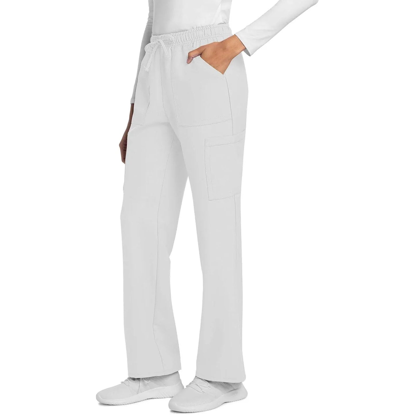Cherokee Originals Ultra CK272A City Straight Leg Women Scrubs Pant White