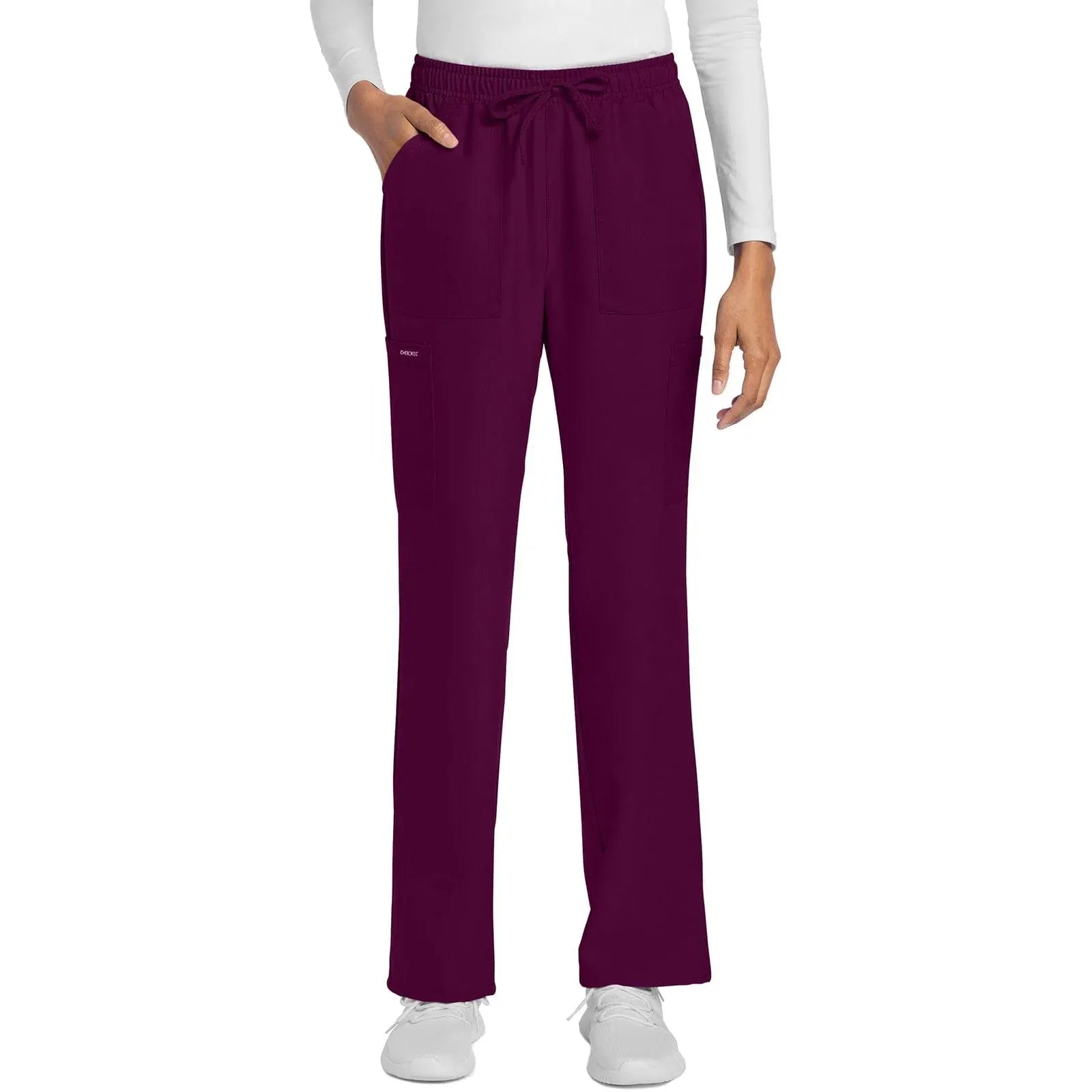 Cherokee Scrubs Pants 5XL Cherokee Originals Ultra CK272A City Straight Leg Women Scrubs Pant Wine