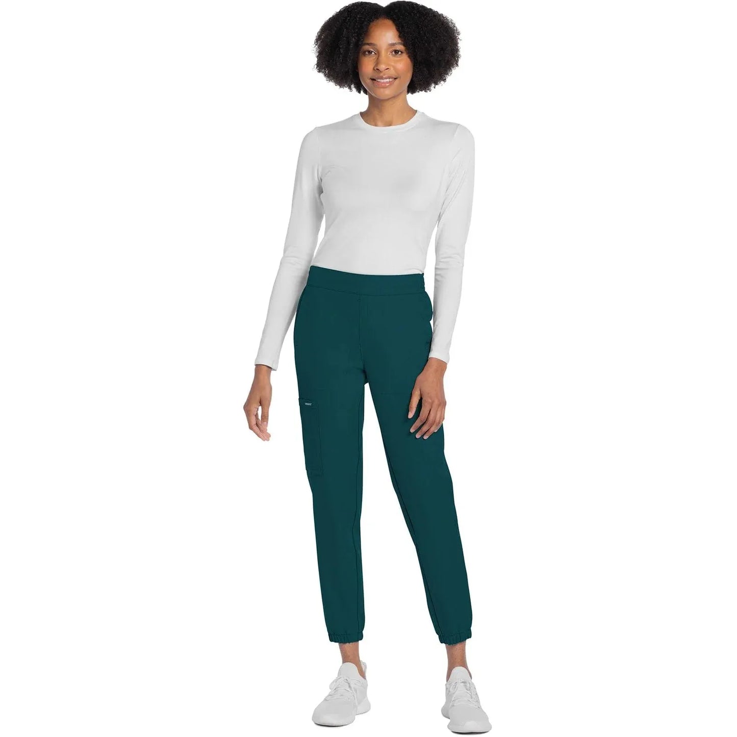Cherokee Scrubs Pants Cherokee Originals Ultra CK273A Elevation Jogger Scrubs Pant for Women Caribbean Blue