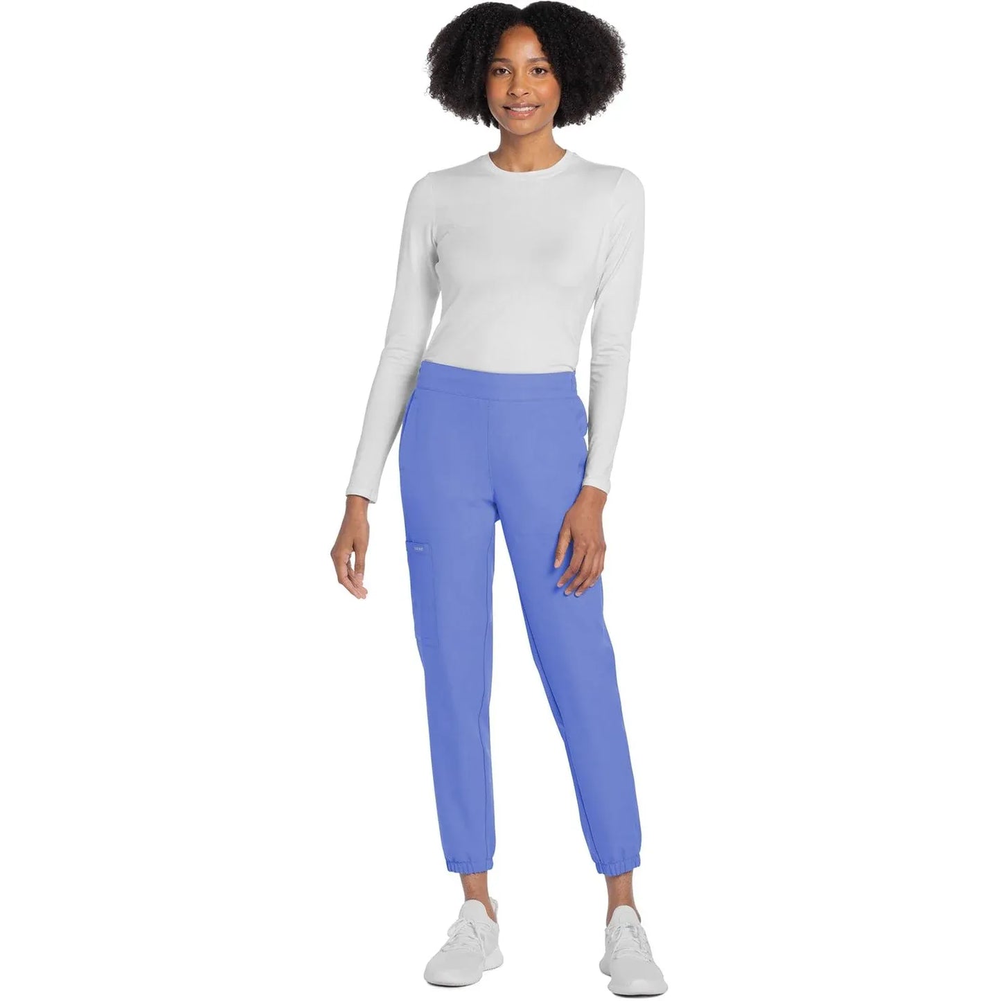 Cherokee Scrubs Pants Cherokee Originals Ultra CK273A Elevation Jogger Scrubs Pant for Women Ciel