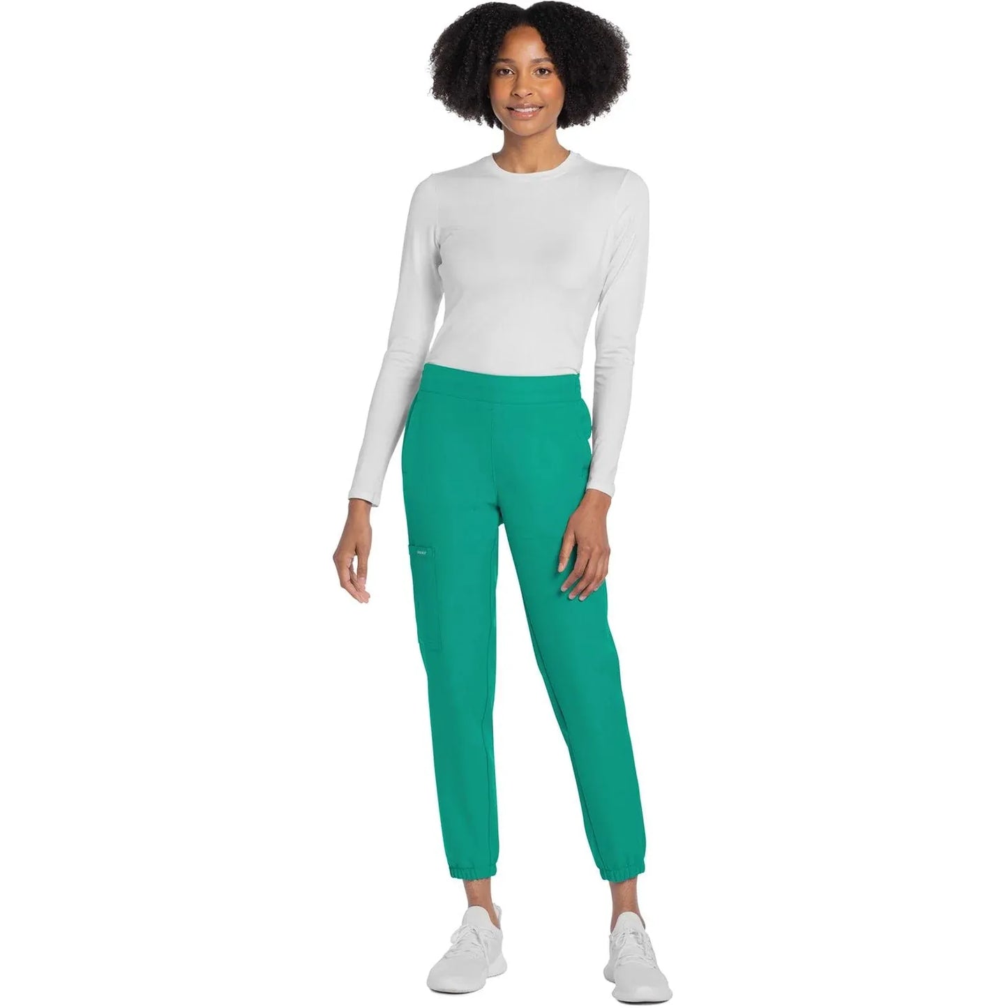 Cherokee Scrubs Pants Cherokee Originals Ultra CK273A Elevation Jogger Scrubs Pant for Women Teal Blue