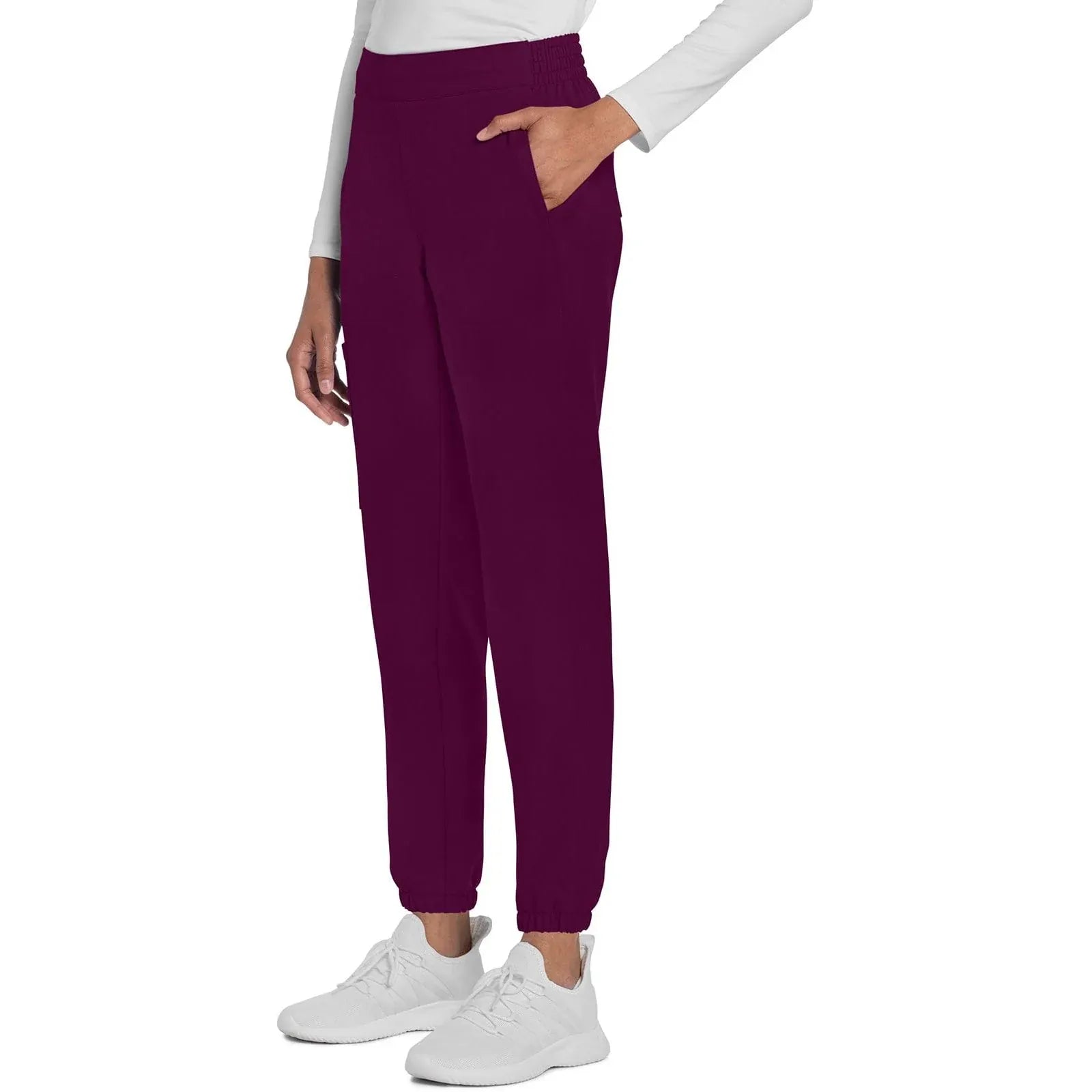 Cherokee Scrubs Pants Cherokee Originals Ultra CK273A Elevation Jogger Scrubs Pant for Women Wine