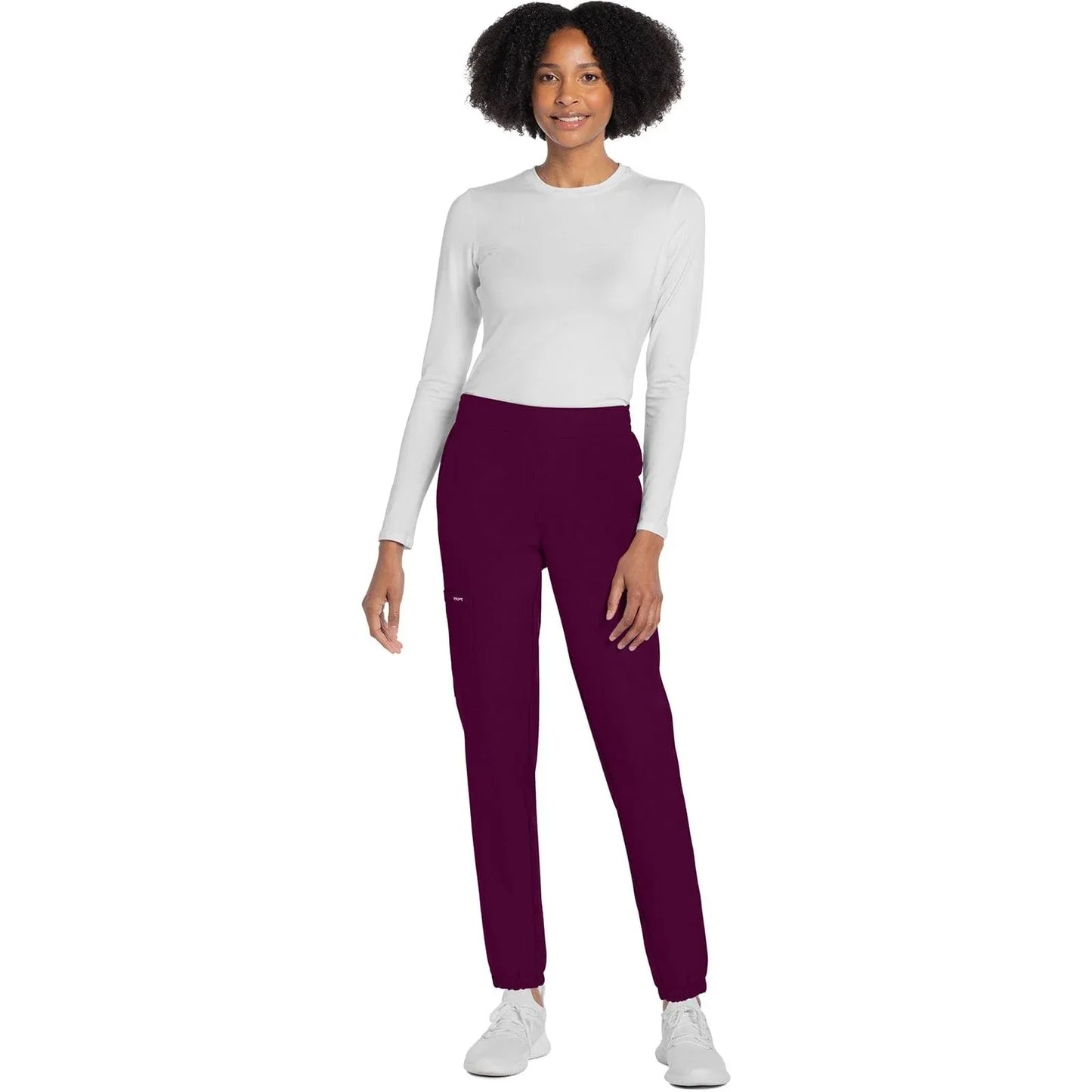 Cherokee Scrubs Pants Cherokee Originals Ultra CK273A Elevation Jogger Scrubs Pant for Women Wine