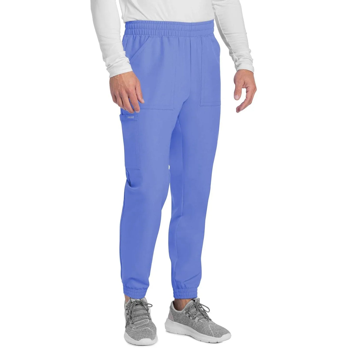 Cherokee Scrubs Pants Cherokee Originals Ultra CK278A Mens Jogger Scrubs Pant Ciel
