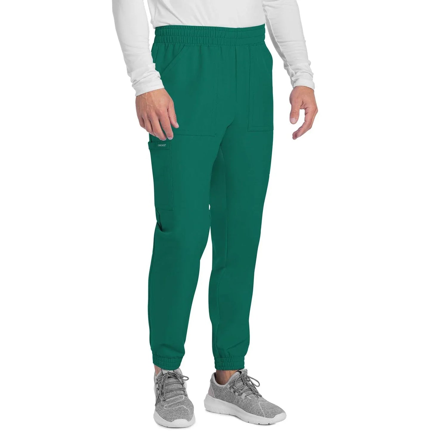 Cherokee Scrubs Pants Cherokee Originals Ultra CK278A Mens Jogger Scrubs Pant Hunter Green