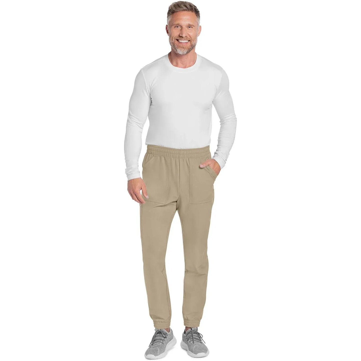 Cherokee Originals Ultra CK278A Mens Jogger Scrubs Pant Khaki