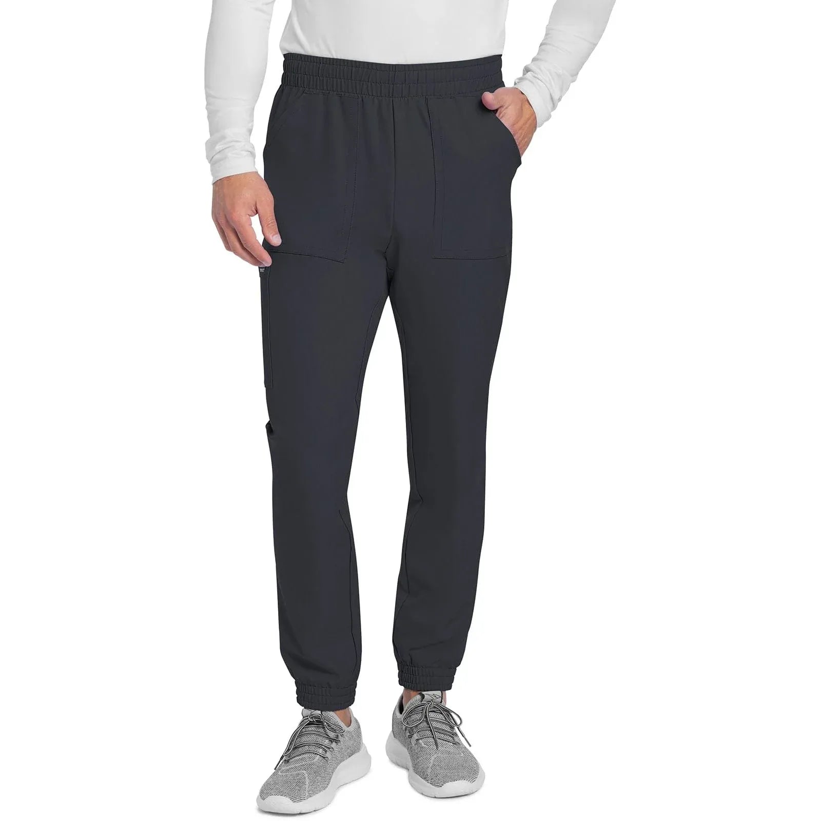 Cherokee Scrub Pants Cherokee Originals Ultra CK278A Mens Jogger Scrubs Pant Pewter