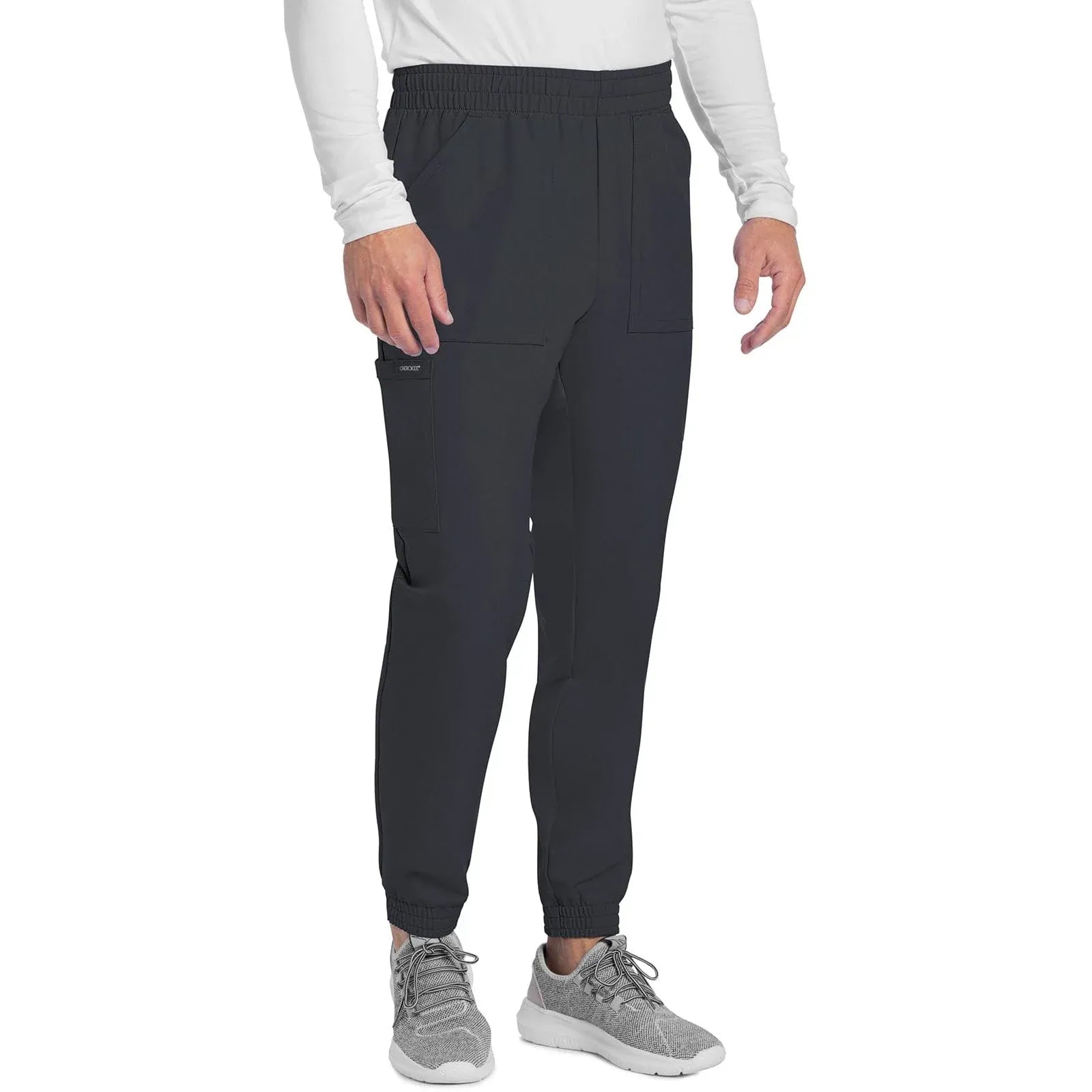 Cherokee Scrub Pants Cherokee Originals Ultra CK278A Mens Jogger Scrubs Pant Pewter