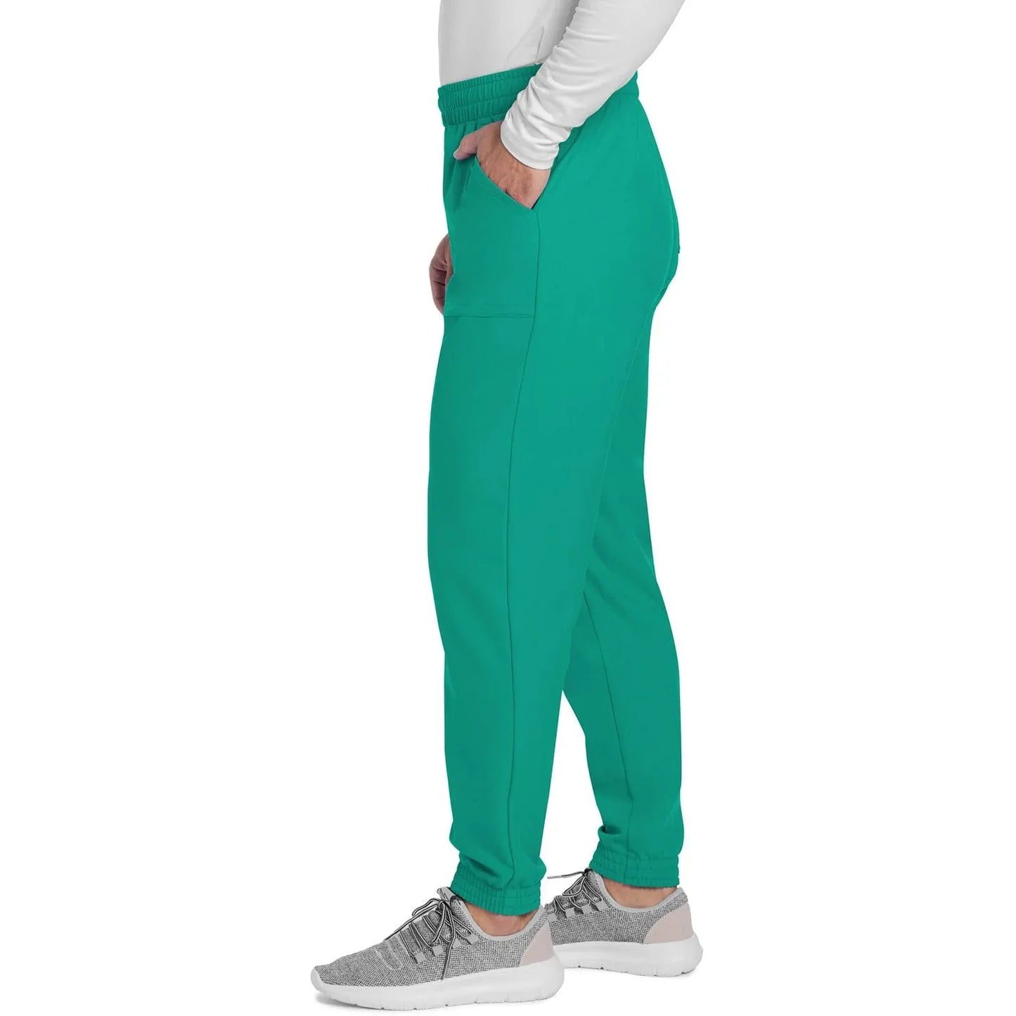 Cherokee Scrubs Pants Cherokee Originals Ultra CK278A Mens Jogger Scrubs Pant Teal Blue