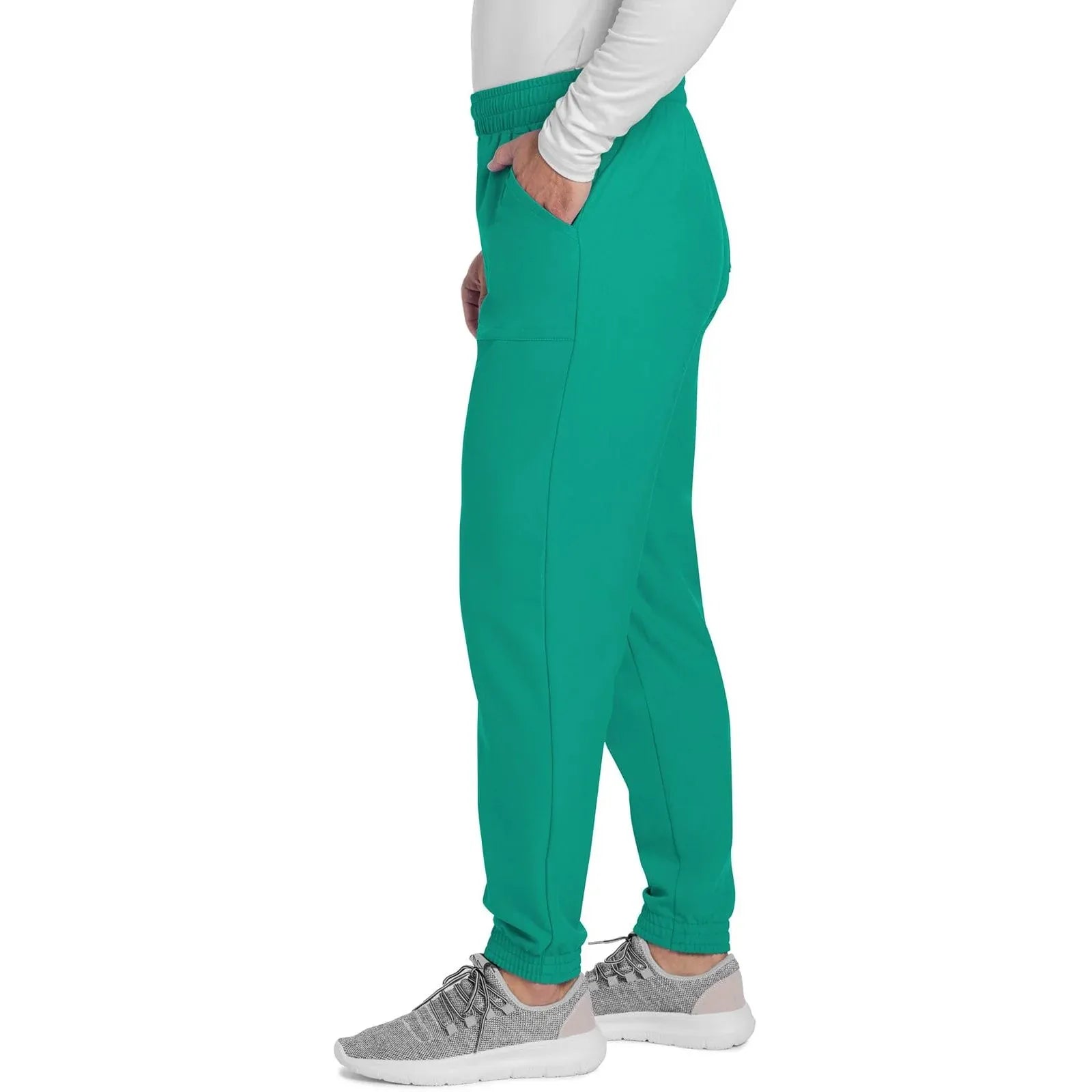 Cherokee Scrubs Pants Cherokee Originals Ultra CK278A Mens Jogger Scrubs Pant Teal Blue