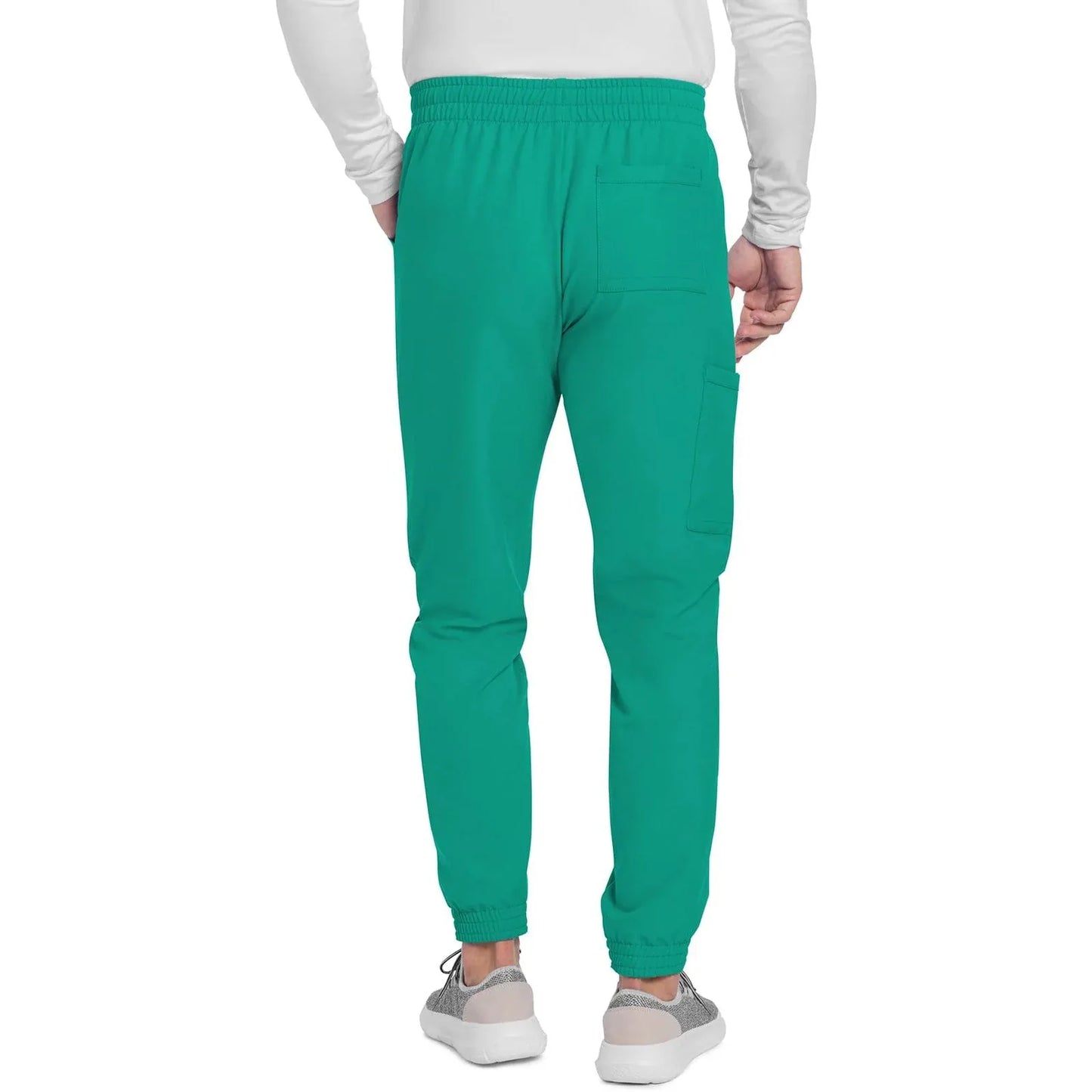 Cherokee Scrubs Pants Cherokee Originals Ultra CK278A Mens Jogger Scrubs Pant Teal Blue