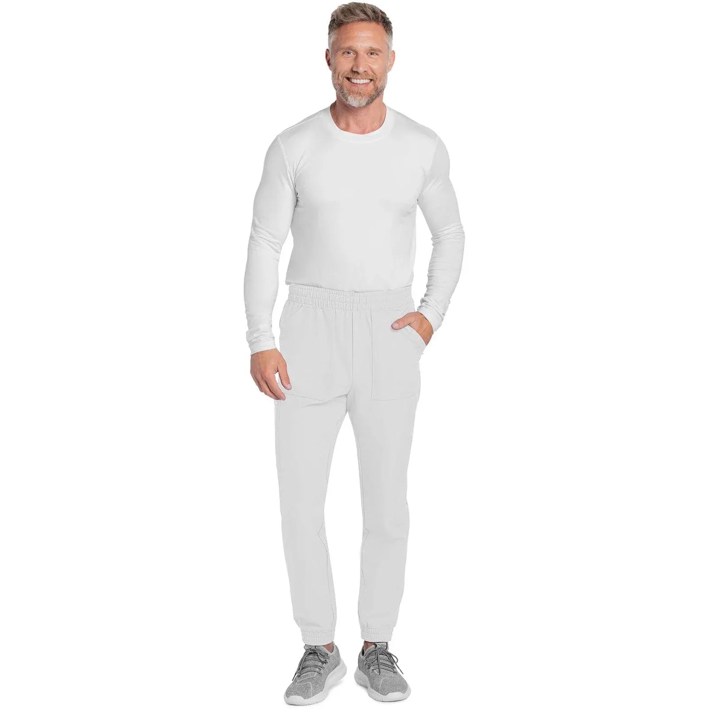 Cherokee Originals Ultra CK278A Mens Jogger Scrubs Pant White
