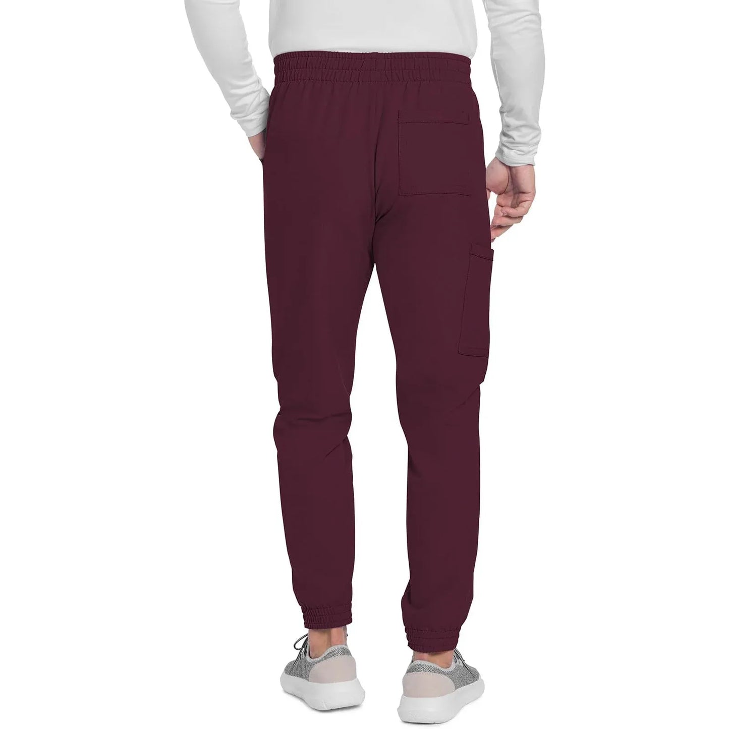 Cherokee Scrubs Pants Cherokee Originals Ultra CK278A Mens Jogger Scrubs Pant Wine