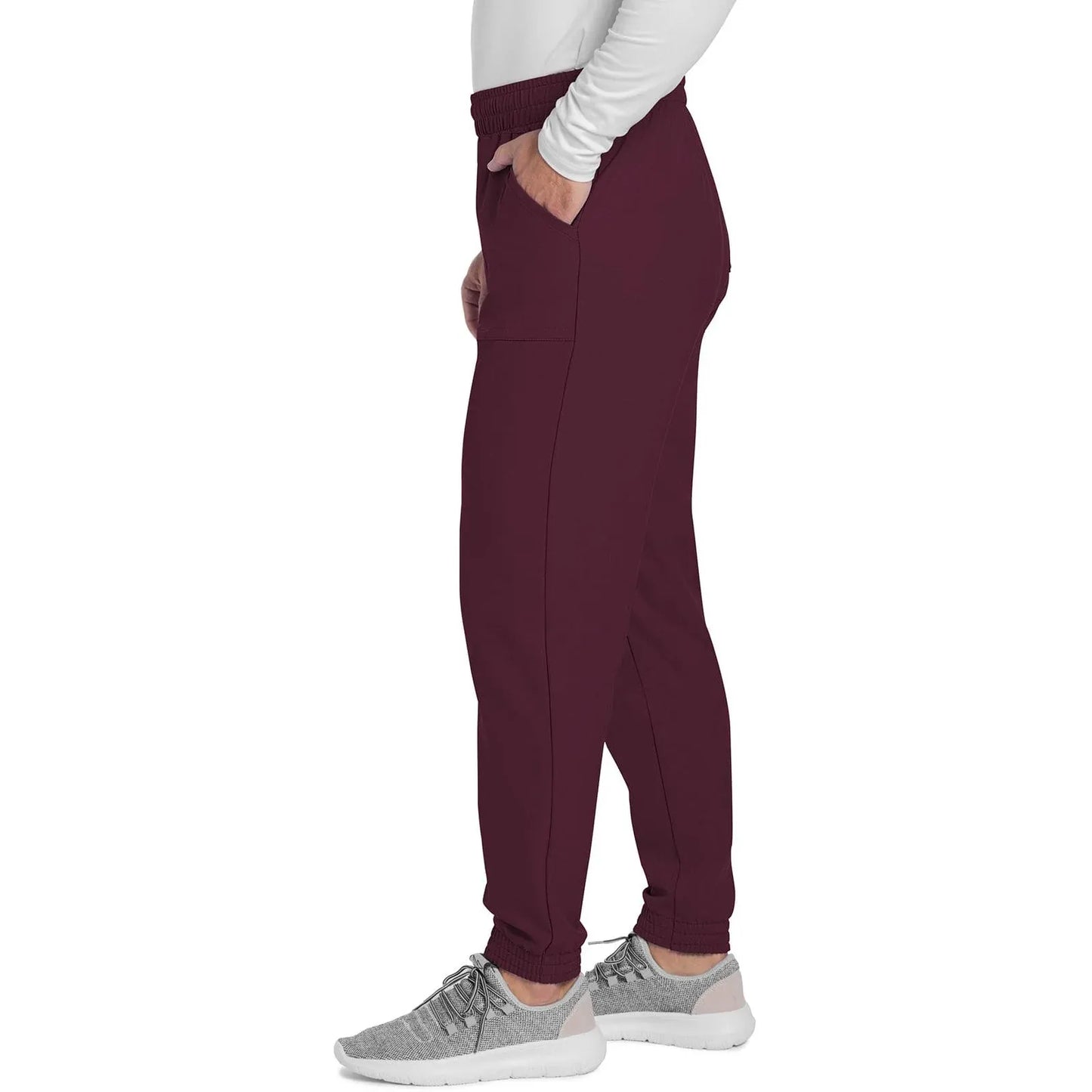 Cherokee Scrubs Pants Cherokee Originals Ultra CK278A Mens Jogger Scrubs Pant Wine