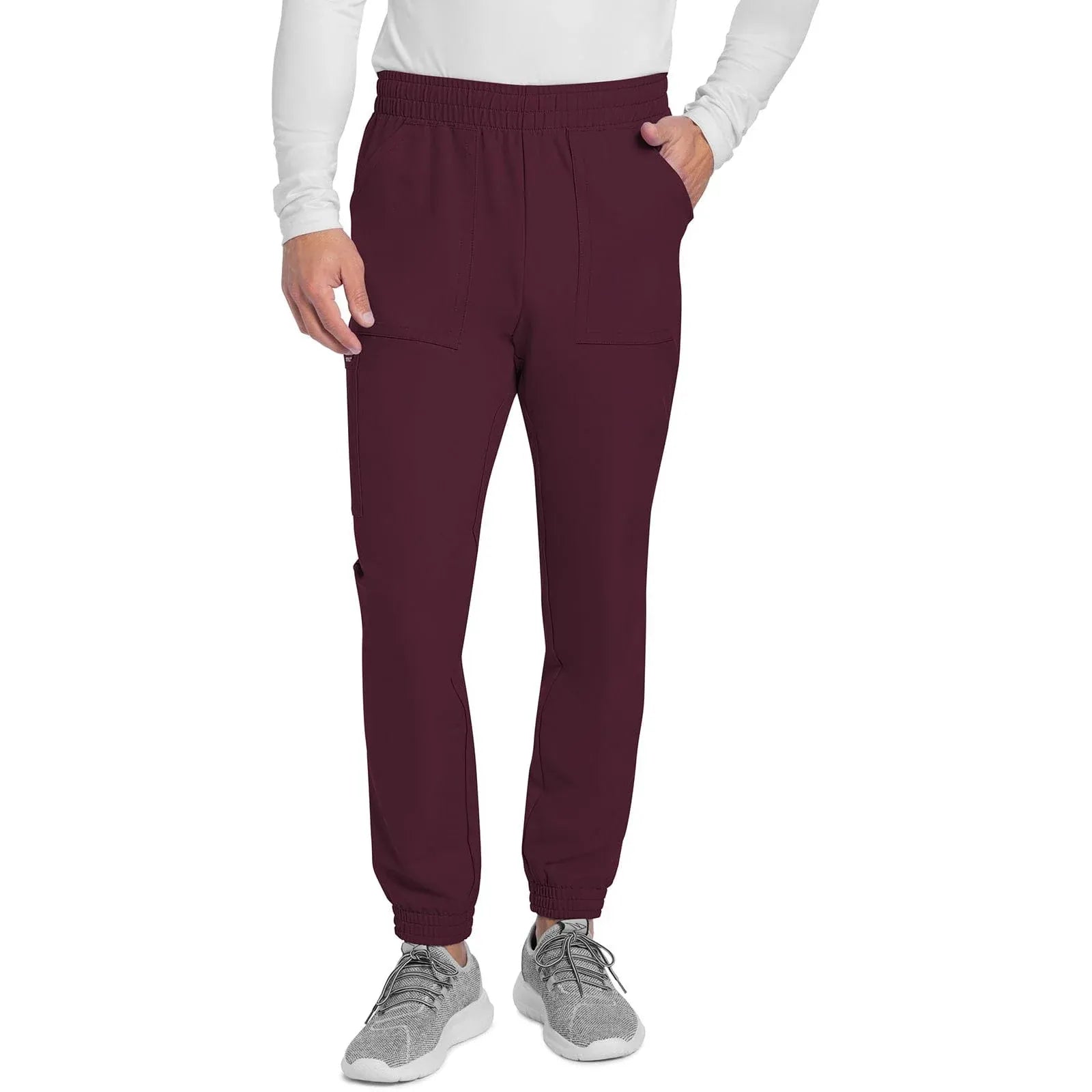 Cherokee Scrubs Pants 4XL Cherokee Originals Ultra CK278A Mens Jogger Scrubs Pant Wine