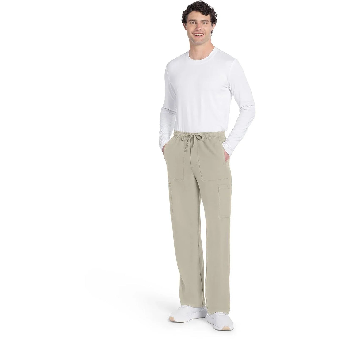 Cherokee Originals Ultra CK279A Mens Straight Leg Scrubs Pant Khaki