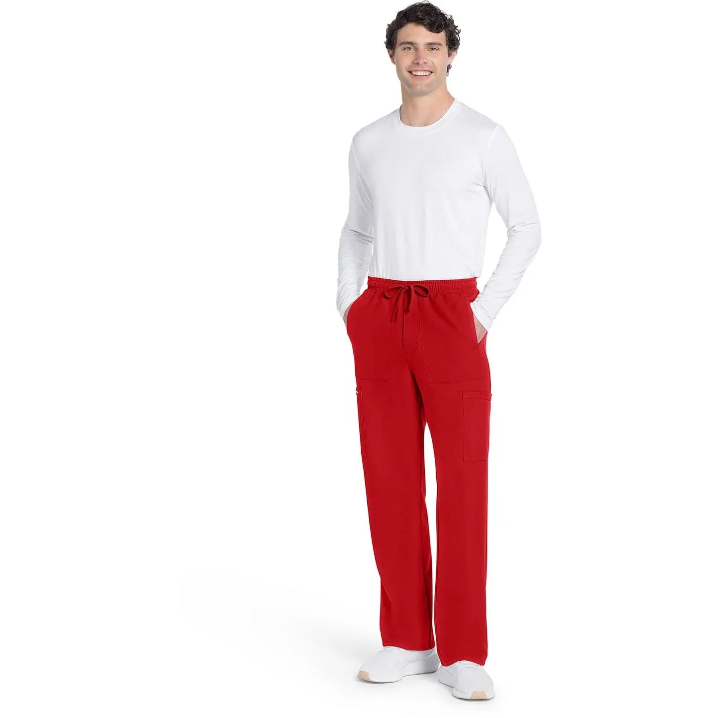 Cherokee Originals Ultra CK279A Mens Straight Leg Scrubs Pant Red
