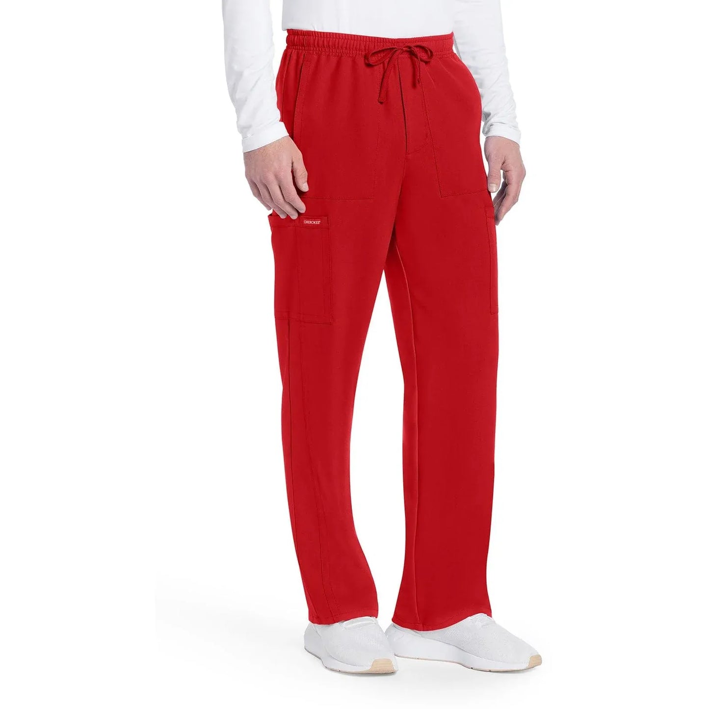 Cherokee Originals Ultra CK279A Mens Straight Leg Scrubs Pant Red