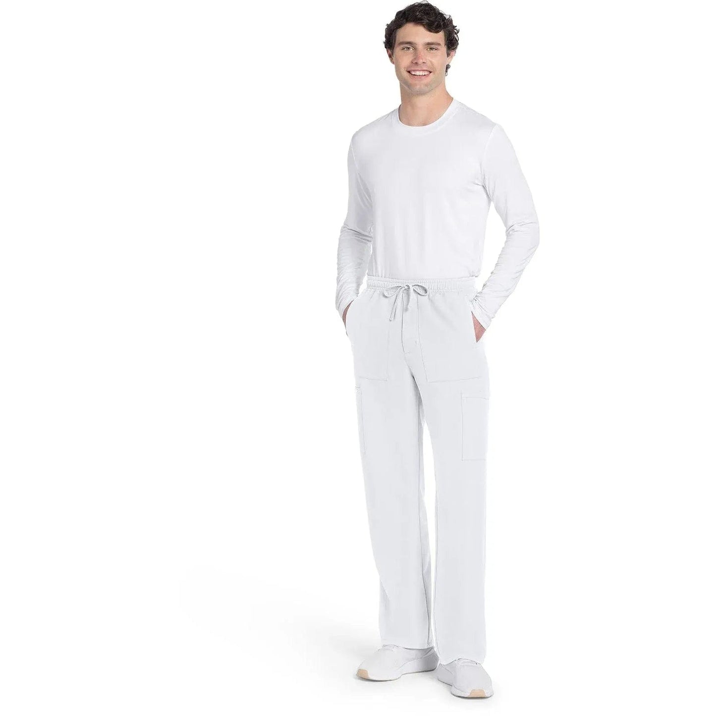 Cherokee Originals Ultra CK279A Mens Straight Leg Scrubs Pant White