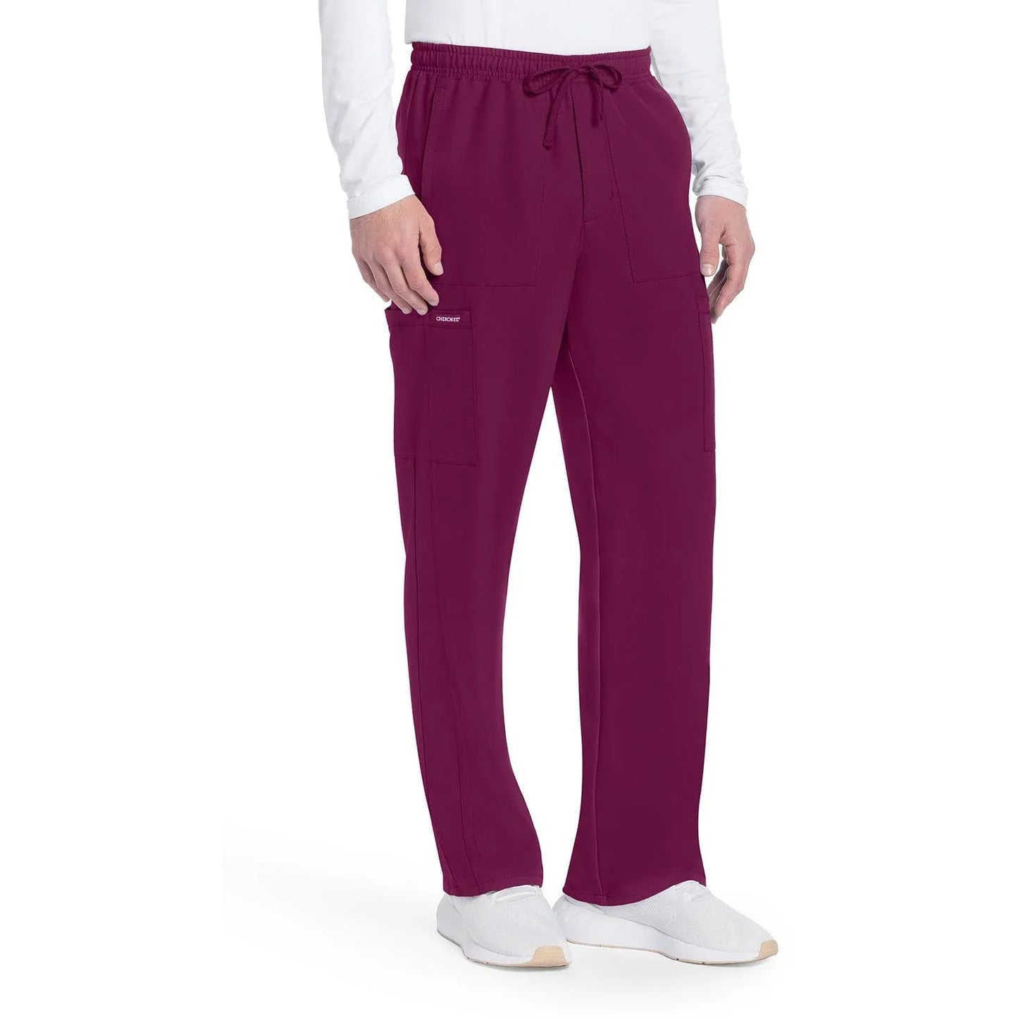 Cherokee Originals Ultra CK279A Mens Straight Leg Scrubs Pant Wine