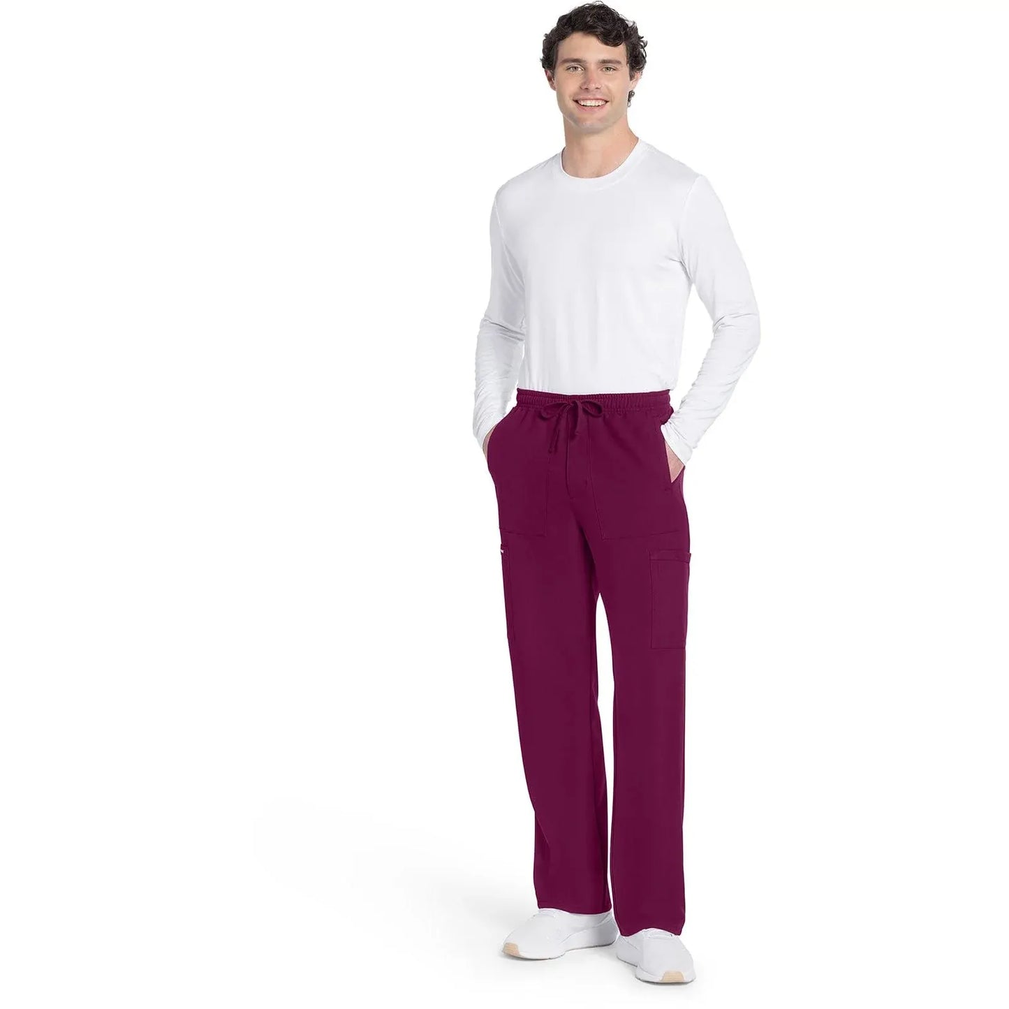 Cherokee Originals Ultra CK279A Mens Straight Leg Scrubs Pant Wine