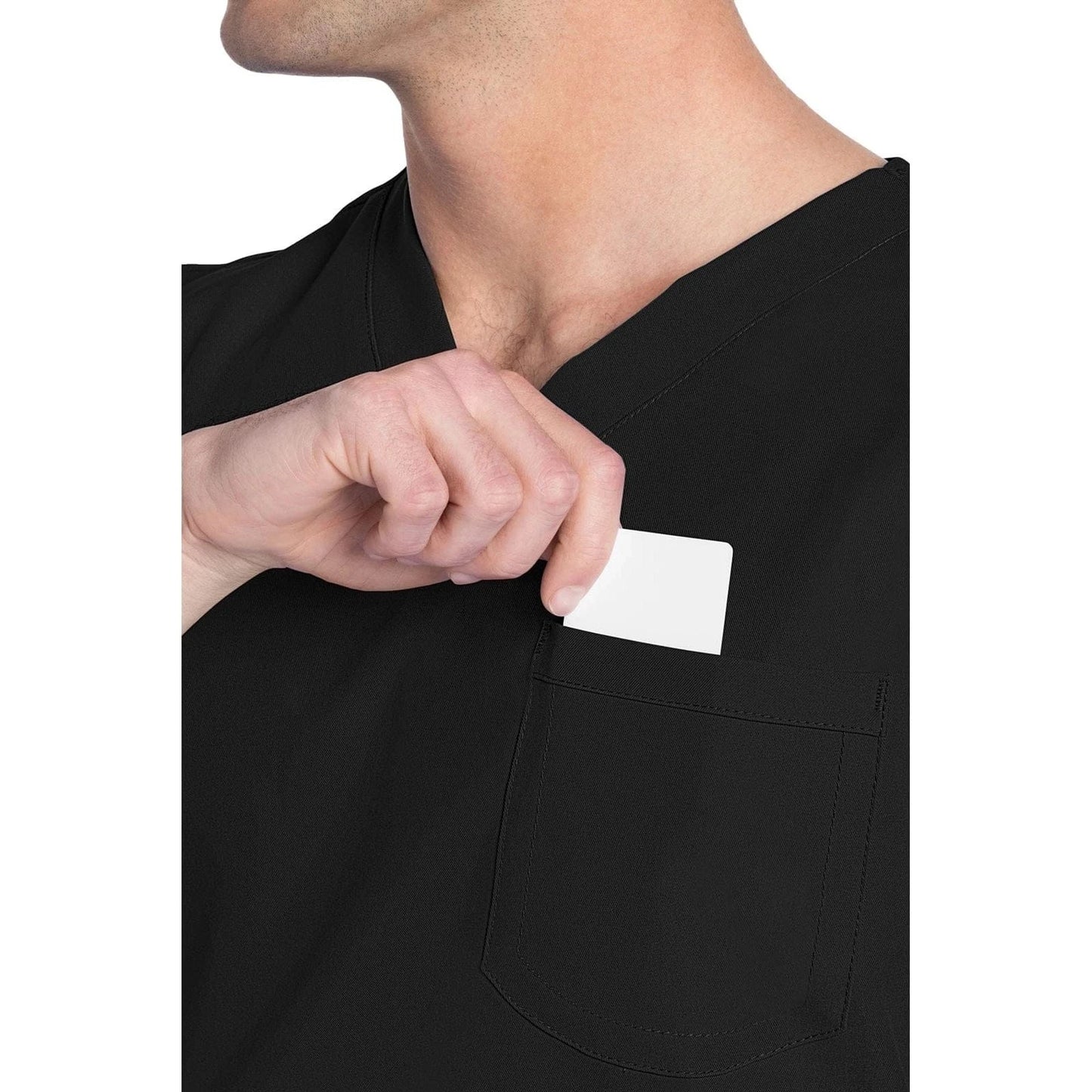 Cherokee Scrub Tops Cherokee Originals Ultra CK778A Unisex V-Neck Scrubs Top Black
