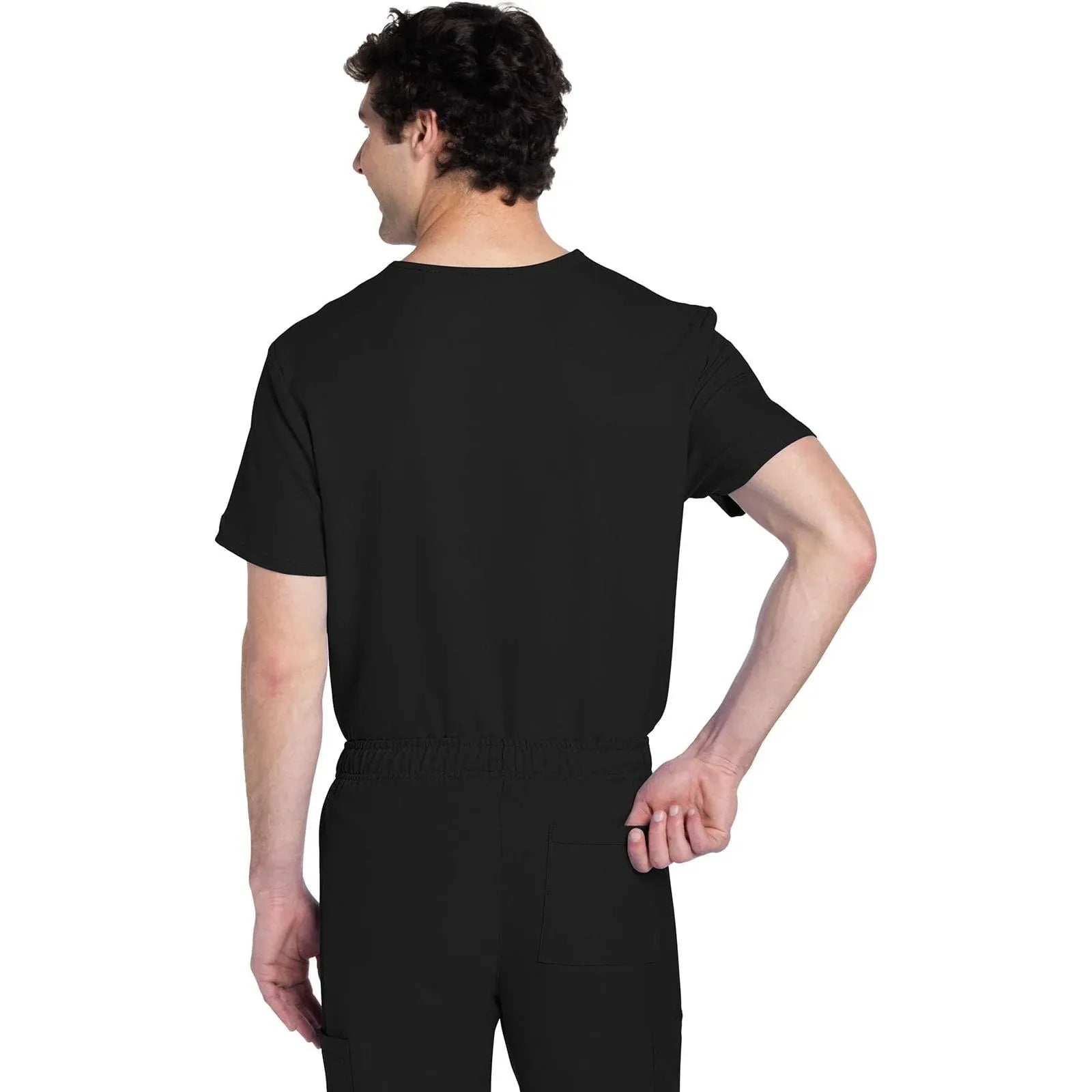 Cherokee Scrub Tops Cherokee Originals Ultra CK778A Unisex V-Neck Scrubs Top Black
